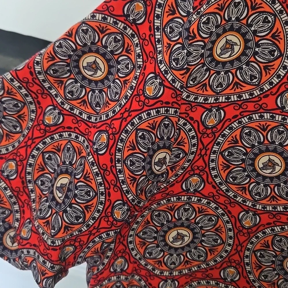 Denim & Flower Red Patterned Shirt - Picture 2 of 10